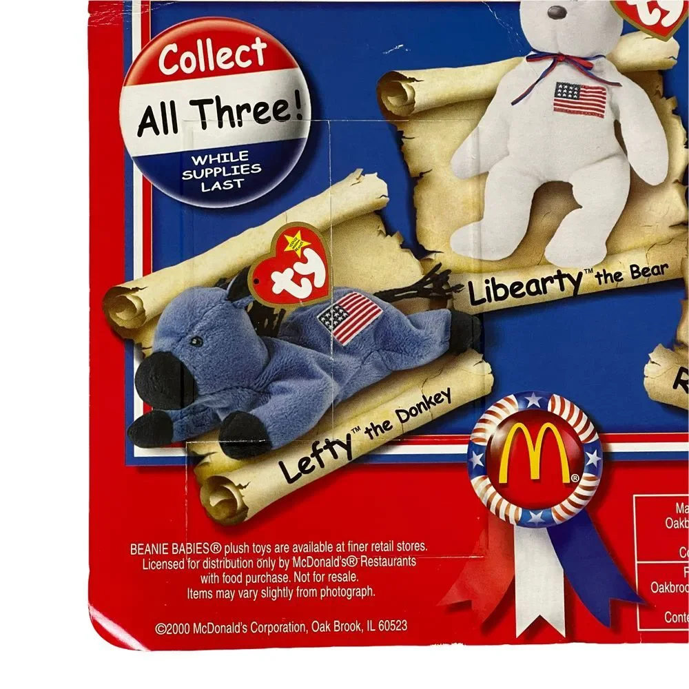 Libearty The Bear TY‎ Beanie Baby With Box & Tag Sealed